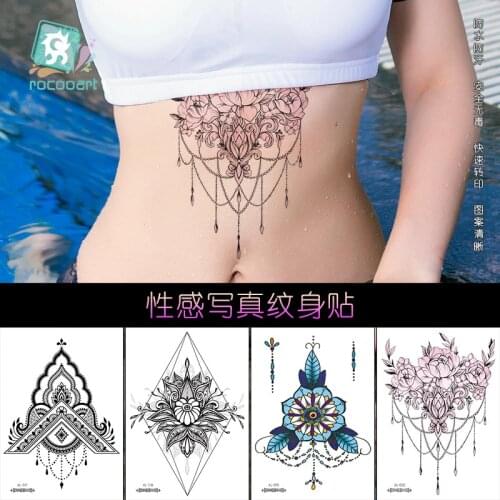 Tatoo underboob fashion tattoos jewelry body stickers egypt arabic indian mandala temporary tattoo sticker underboob sexy tatoo
