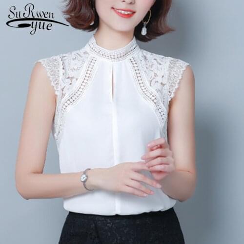 Plus Size Tunic Ladies Top Blusa Mujer Elegante Blouse Shirt Blusas De Gasa Mujer Camiseta Blanca Mujer Women Blouse 4141 50