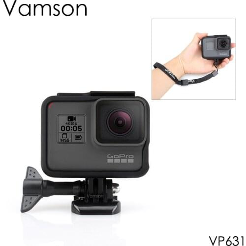 Vamson Protective Frame Case Housing Base Mount Accessories for Go Pro Hero7 6 5Black 7 Silver/White Camera VP631