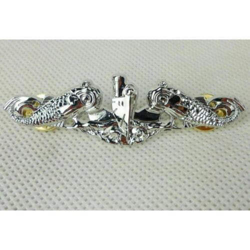 US NAVY OFFICERS SUBMARINE WARFARE INSIGNIA BADGE CAP PIN SILVER MILITARY GIFT military Store