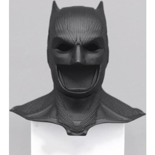 1/6 Scale Soldier HT MMS432 Medium Armor Full Black Bat Head Sculpture Hood Model Accessories for 12‘’action figur