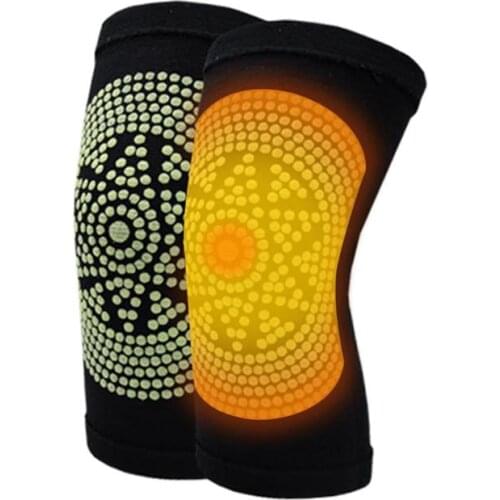 1 Pair Dot Self Heating Knee Pads Brace Sports Kneepad Tourmaline Knee Support For Outdoor Sports or Strength Exercises Unisex