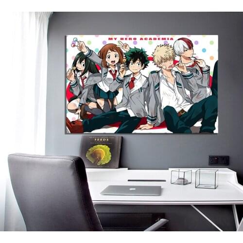 1pcs My Hero Academia Ainme Poster Canvas Wall Art Paintings for Living Room Wall Decor