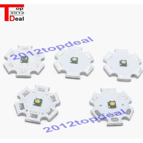10pcs Cree XPE XP-E R3 1-3W LED Emitter Diode Neutral White Cool White Red Green Blue Royal Blue LED with 20/16/14/8mm heatsink