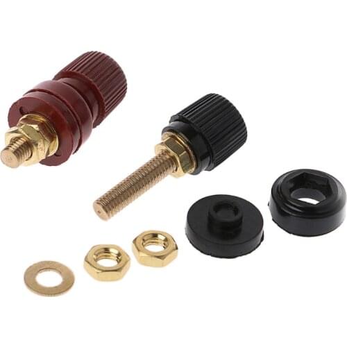 2019 1 Pair 6mm 333 Binding Post For Power Line Terminal Clamp Amplifier Terminals AC Power Adapter