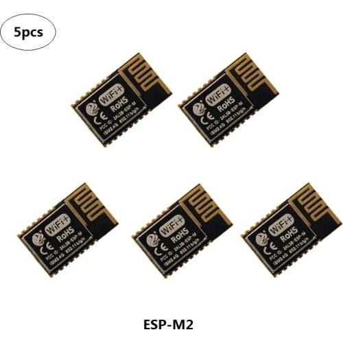 5pcs ESP-M2 WiFi Module,ESP8285 Module is Compatible with ESP8266,FCC/CE Certified,Versatile,Long Distance Low Power Consumption