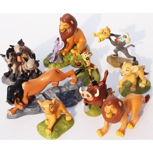 Disney 9pcs 5~9cm Cartoon Cute The Lion King Model Toys PVC Action Figures Anime Figures Dolls Toys For Childrens