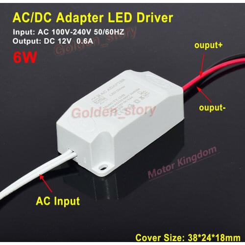 AC 110V 120V 220V 230V to 12V 0.5A 6W Micro AC-DC LED Driver Adapter Transformer