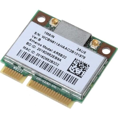 AR9462 AR5B22 WB222 Half Mini PCIe 300Mbps Bluetooth4.0 WLAN Wifi Wireless Card