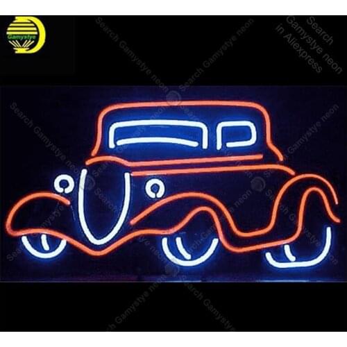 17"x14" CAR Auto RED NEON SIGN REAL GLASS BEER BAR PUB LIGHT SIGN STORE DISPLAY PACKING GARAGE Club ADVERTISING LIGHTS Art lamp