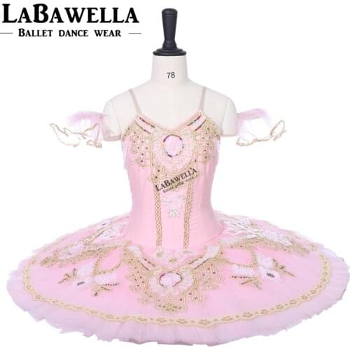Ballerina Performance Tutu Professional Ballet Tutu Sugar Plum Pink Gold Women Girl Stage ballet TutuBT8955A