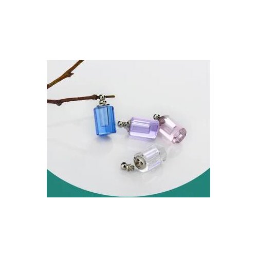 DIY mix color screw cap clear Crystal Vials pendants perfume oil vial bottle fashion necklace pendant name on rice art bottle