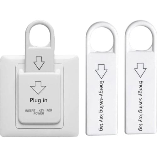 Type 86 High Energy-saving Magnetic Key for Power with 3 Insert Cards Power Switch for Guesthouses, Office Building, Hotels, Fla