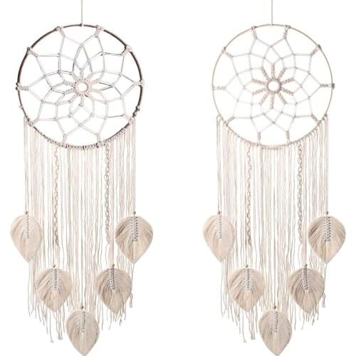 Hand-woven Macrame Tapestry Wedding Hand Knotted Wall Art Hanging Tapestry