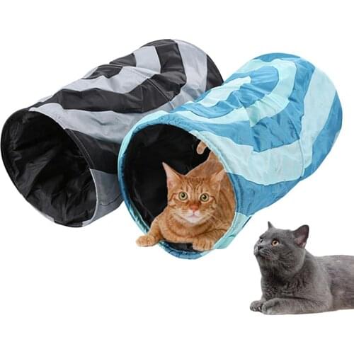 Pet Cats Kitten Play Tube Collapsible Crinkle Tunnel Sound Paper Interactive Toy