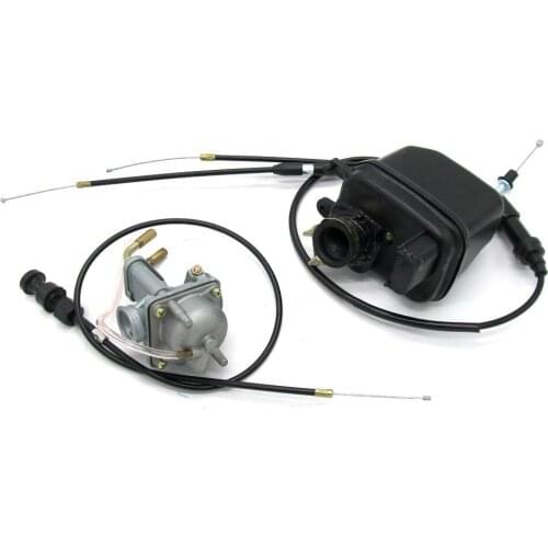 PW50 Motorcycle Carburetor With Air Filter Box & Throttle & Choke Cable For Yamaha PEEWEE PW50 PY50
