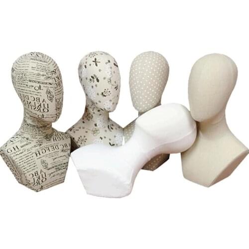 New Style Different Kinds Head Mannequin Fabric Cover Head Model Customized Factory Direct Sell
