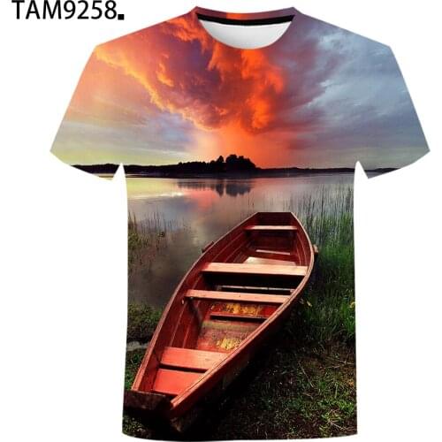 Natural Scenery 3D Printing Fashion Mens And Womens T-Shirts With soft Texture. Casual Mens T-Shirts Are Simple And Generous