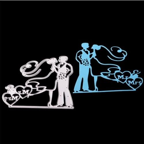 Mr&Mrs. Wedding Scrapbooking Embossing Dies Cut Stencils Envelop Die Cutting Decorative Cards DIY album Card Paper Card Maker