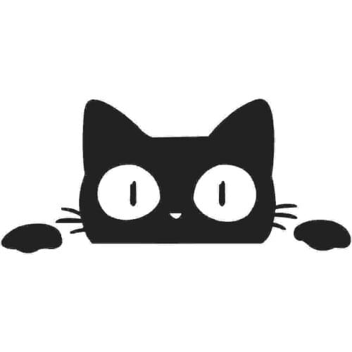 SZWL Cute Cat Peeking Sticker Car Decals Pet Cat Motorcycle Decorative Stickers Window Decals Waterproof Accessories,14cm*6cm