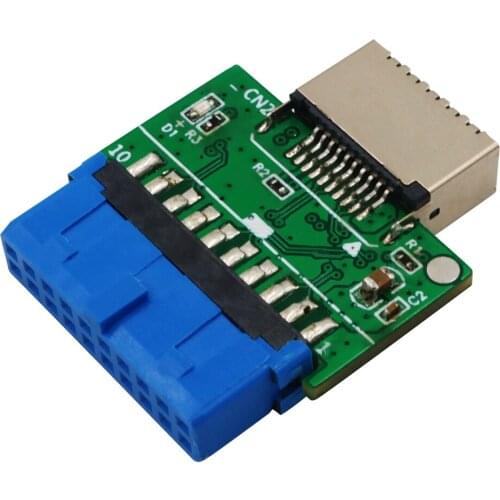 Upgrade Version Vertical USB 3.1 Front Panel Socket Key-A Type-E to USB 3.0 20Pin Header Male Extension Adapter
