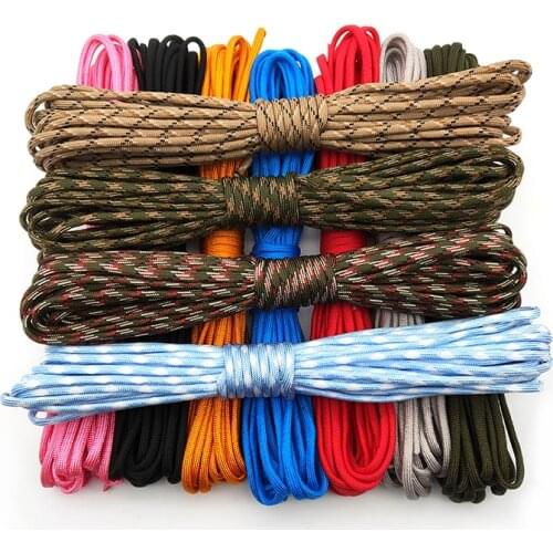 New Colors Wholesale Paracord 550 Parachute Cord Lanyard Rope Type III 100 Meters 7 Stand Cord Outdoor Camping Survival Rope