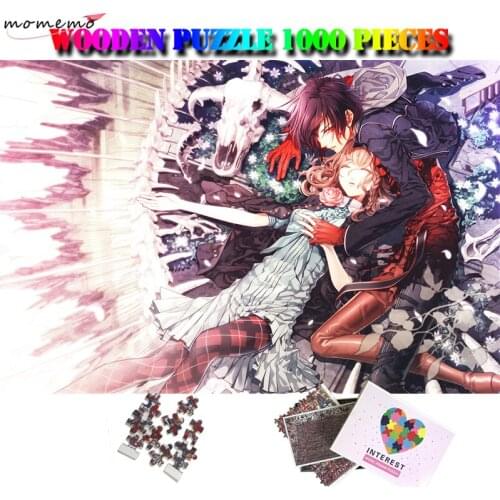 MOMEMO Lovers 1000 Pcs Puzzle Wooden Adults Jigsaw Puzzle 1000 Pieces Relax Brain Puzzles Toys Cartoon Anime Puzzle Games Gifts