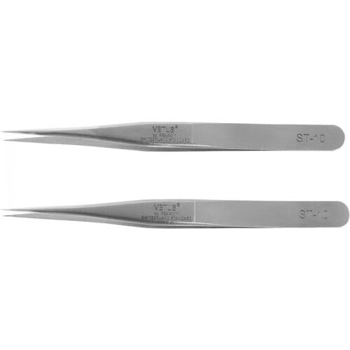 10pcs/Lot Vetus Stainless Steel Eyelash Tweezers Curved Straight Lashes Tweezer Non-magnetic Makeup Tools