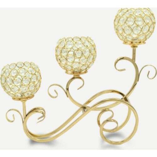 3 head zinc alloy golden silver color candlestick/holiday home decoration wedding candle holder wedding Centerpiece Candlestick