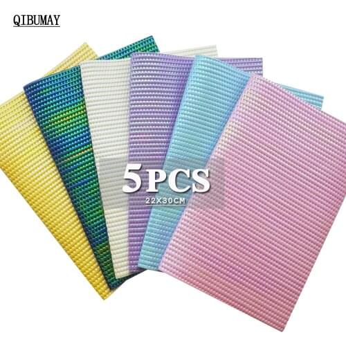 QIBUMAY 5pcs A4 Size Snake Pattern Faux Leather Sheet Three-dimensional Vinyl Fabric For Bows Bags DIY Crafts Sewing Accessories