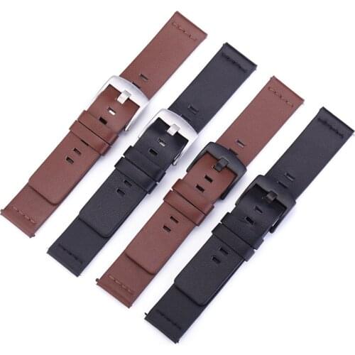 20mm 22mm 24mm Cowhide Strap For Samsung Galaxy 46mm/ Gear S3/Huawei 2 Pro/Huawei GT Watches Replacement Strap Black Blue Brown