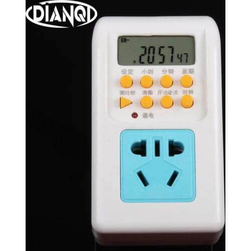 Socket type timer socket timer switch 220V 10A Removable Battery