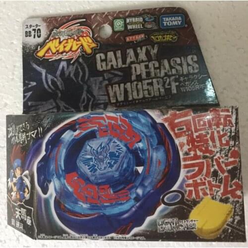 TAKARA TOMY BEYBLADE METAL FUSION BB70 GALAXY PEGASIS PEGASUS W105R2F + Launcher