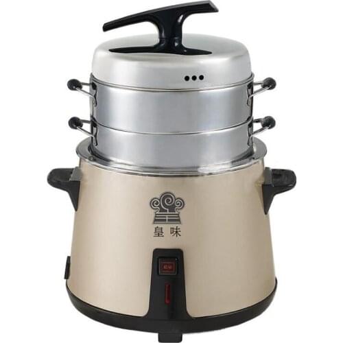 YUNLILI Electric Rice Cooker Stainless Steel Cookware Soup Pot Food Steamer 220V Household Steam Cooker TC-05L