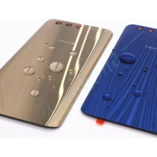 New 3D Tempered Glass Back Cover For Huawei Honor 9 Spare Parts Back Battery Cover Door Housing + Camera Flash Lens