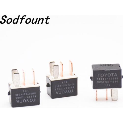 1pcs Black shell electric relay 12V 4PIN relay small relay