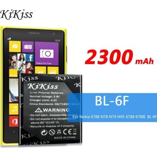 2300mAh BL-6F For Nokia 6788 N78 N79 N95 6788 6788I BL 6F Phone Li-Polymer Battery Big Power