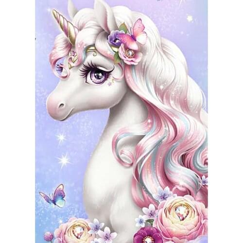 5D DIY Diamond Painting Cartoon Unicorn Full Drill Magic Unicorn Rhinestones Cross Stitch Mosaic Art Home Decoration Gift