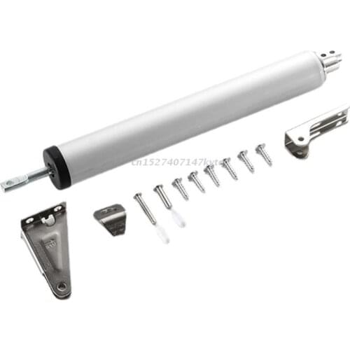 Aluminum Alloy Automatic Door Closer Pneumatic Buffer Page for Office/Store/Home Surface Mounted Open Angle 100 Degrees