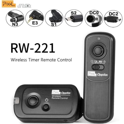 Pixel RW-221 Wireless Shutter Release Timer Remote Control (DC0 DC2 N3 E3 S1 S2) Cable For Canon Nikon Sony Camera VS TW283 RC-6