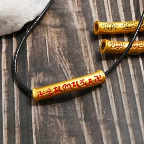 5pcs 42mm Tibetan Silver Curved Lotus Mantra Sign Tube Spacers Beads for Jewelry Making Necklace Bracelet DIY Handmade Findings