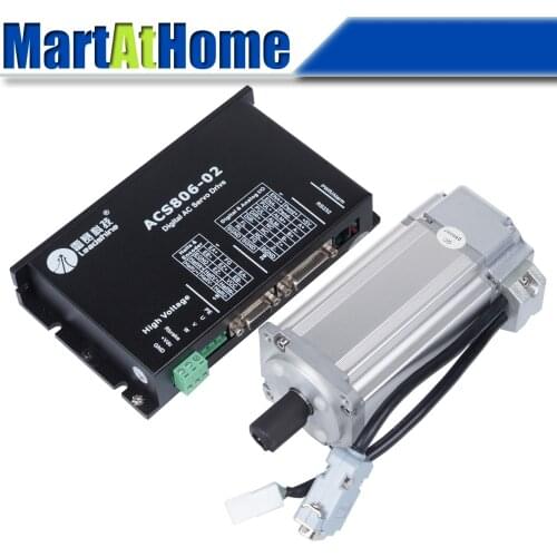 CNC Leadshine Brushless Servo Drive Kit ( Servo Driver ACS806 + 400W 60V AC Servo Motor ) #SM413 @SD