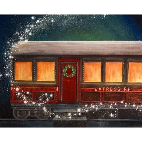 Polar Express Train Magic Model Railroad photo backdrop High quality Computer print christmas backgrounds