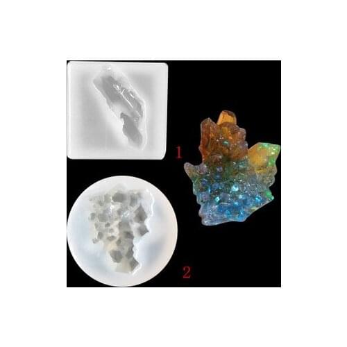 Iceberg Crystal Mould Resin Molds Crystal Cluster Handmade Irregular Simulation Stone Silicone Rubber PRZY Eco-friendly 001