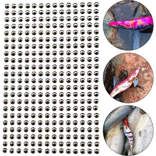 Fishing Lure Eyes 300pcs/set 3D Simulation Eyeball Down Crankbait Minnow Popper VIB Artificial Fish Eyes with Eyebrow