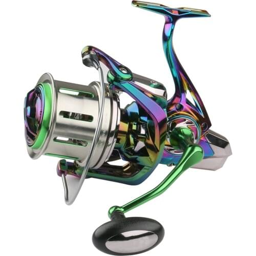 LINNWL Brand 8000-12000 Full Metal Body Spinning Fishing Reel 18+1BB 4.8:1 Spinning Reel For Seawater Reel Carretilha De Pesca