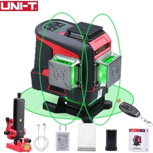 UNI-T Laser Level 2/8/12/16 Green Laser Lines Vertical Horizontal Cross Layout Auto Remote Portable Measuring Instrument LM576LD