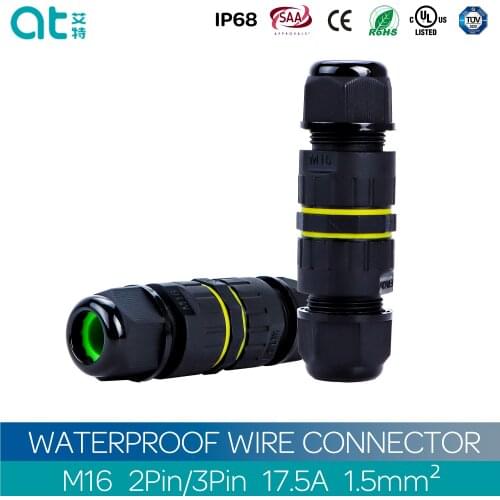 M16 IP68 Waterproof Connector 2 Pin 3 Pin Electrical Terminal Adapter Wire Connector Screw Solderless Connector LED Cable