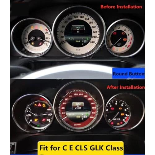 Gauge Overlay Facelift For Mercedes w204 AMG v8 6.3 Instrument Cluster Speedo Dial Faces 320KM/H