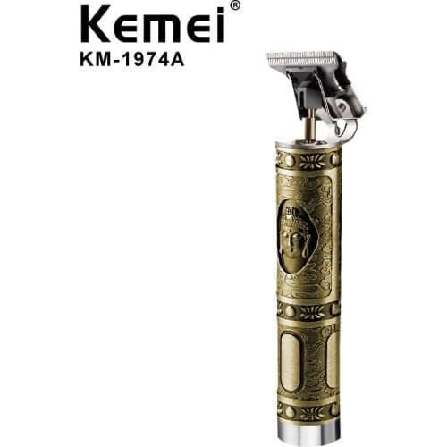 Kemei Electric Cordless Hair Trimmer Wireless Portable Durable Hair Clipper R-Shaped Cutter Head Machine Speed Motor